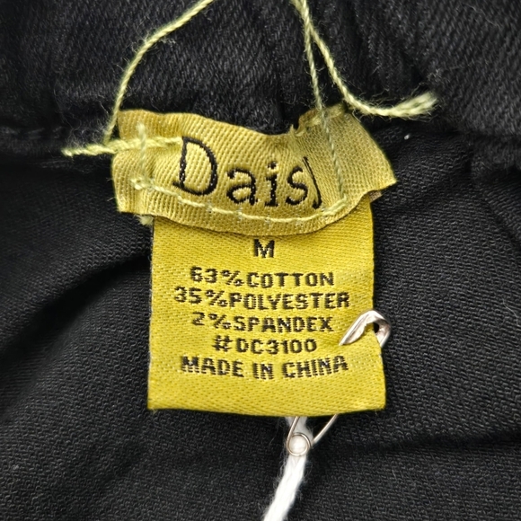 Daisy Denim Cargo Pocket Jumpsuit - black. Size Medium. New.SleevelessStraple - Picture 10 of 10